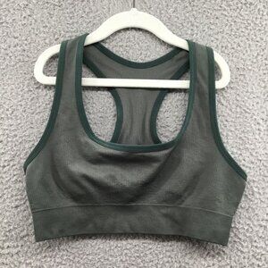 Z by Zella Ribbed Sports Bra Olive‎ Green S